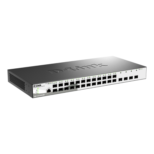 D-Link Managed L2 Metro Ethernet Switch 24x1000Base-X SFP, 4x10GBase-X SFP+, CLI, RJ45 Console, RPS