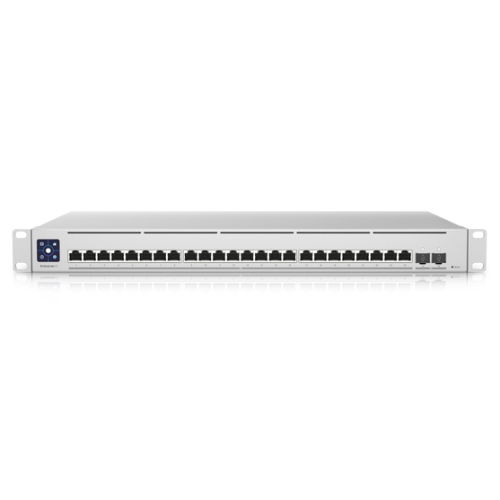 Ubiquiti Switch Enterprise XG 24 Layer 3 switch with (24) 10GbE RJ45 ports and (2) 25G SFP28 ports
