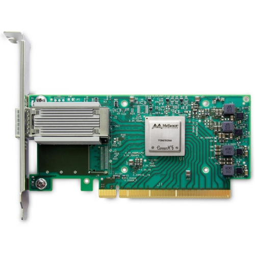 Mellanox ConnectX-5 EN network interface card, 100GbE single-port QSFP28, PCIe Gen 3.0 x16, tall bracket, 1 year