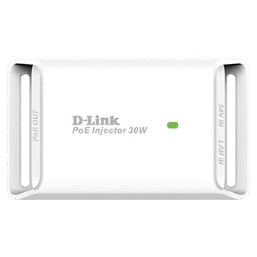D-Link PoE Injector 802.3af/at 1x1000Base-T LAN, 1x1000Base-T PoE Out, Output: 54V DC