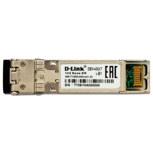 D-Link SFP+ Transceiver, 10GBase-ER, Duplex LC, 1550nm, Single-mode, 40KM