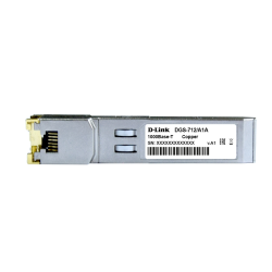 D-Link SFP Transceiver, 1000Base-T, RJ45, 100M