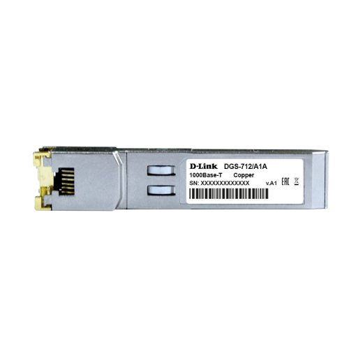 D-Link SFP Transceiver, 1000Base-T, RJ45, 100M