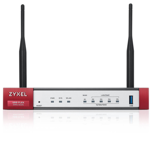 Межсетевой экран и Wi-Fi контроллер Zyxel USG FLEX 100AX, 1xWAN GE, 4xLAN/DMZ GE, Wi-Fi 6 (AX1800), 1xUSB3.0, AP Controller (8/24), NebulaFlex **