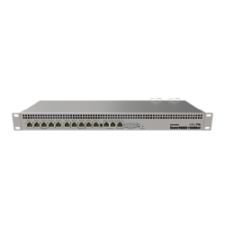 MikroTik RouterBOARD 1100AHx4 Dude Edition with Annapurna Alpine AL21400 Cortex A15 CPU (4-cores, 1.4GHz per core), 1GB RAM, 13xGbit LAN, 60GB M.2 drive, RouterOS L6, 1U rackmount case, Dual PSU