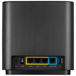 ASUS XT8 (B-1-PK)//1 access point /802.11b/g/n/ac/ax, 574 + 4804Mbps, 2,4 + 5 gGz, black ; 90IG0590-MO3G10