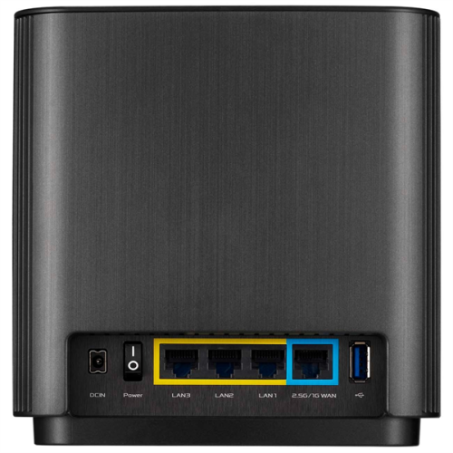 ASUS XT8 (B-1-PK)//1 access point /802.11b/g/n/ac/ax, 574 + 4804Mbps, 2,4 + 5 gGz, black ; 90IG0590-MO3G10