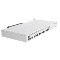 MikroTik Cloud Core Router 2004-1G-12S+2XS with Annapurna Alpine AL32400 Cortex A57 CPU (4-cores, 1.7GHz per core), 4GB RAM, 1x Gigabit RJ45 port, 12x 10G SFP+ cages, 2 x 25G SFP28 cages, RouterOS L6,
