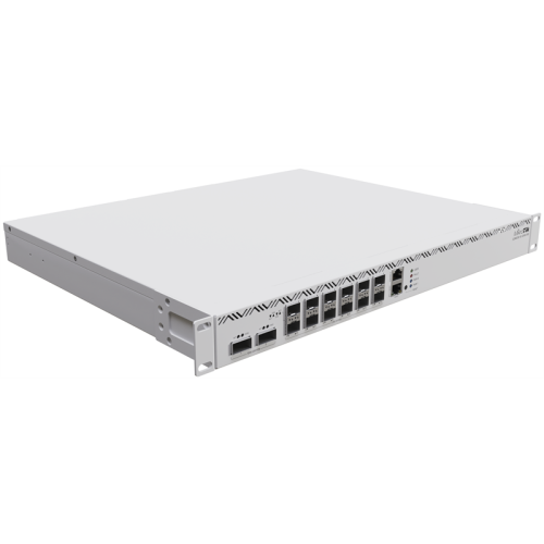 MikroTik Cloud Core Router 2216-1G-12XS-2XQ with Amazon Annapurna Labs Alpine v3 AL73400 CPU (16-cores, 2GHz per core) and Marvell Prestera Aldrin2 switch-chip, 16GB RAM, 2x100G QSFP cages, 14x25G SFP