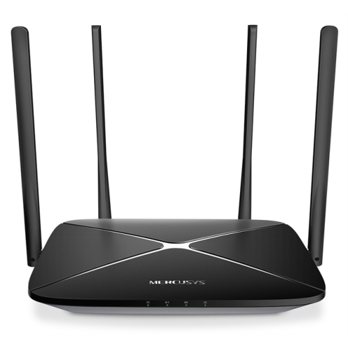 MERCUSYS AC1200 Двухдиапазонный гигабитный Wi-Fi роутер, до 300 Мбит/с на 2,4 ГГц + до 867 Мбит/с на 5 ГГц, 4 фиксированные внешние антенны, 3 гигабитных порта LAN, 1 гигабитный порт WAN