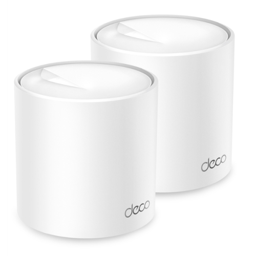 TP-Link Deco X50(2-pack), AX3000 Домашняя Mesh Wi-Fi 6 система, 2 устройства, до 574 Мбит/с на 2,4 ГГц + до 2402 Мбит/с на 5 ГГц, 2 встр. антенны, 3 гиг. порта (WAN/LAN)