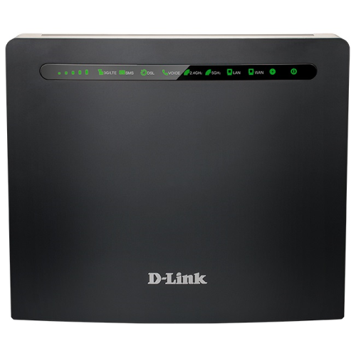 D-Link AC1200 Wi-Fi LTE Router, 1000Base-T WAN, 4x1000Base-T LAN, 2x3dBi detachable LTE antennas, 4x4dBi internal Wi-Fi antennas, SIM slot, 2xFXS+DSL+USB ports, VDSL2 support