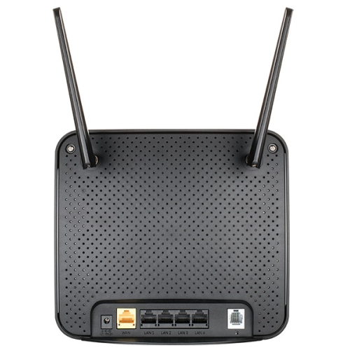 D-Link AC1200 Wi-Fi LTE Router, 1000Base-T WAN, 4x1000Base-T LAN, 2x3dBi detachable LTE antennas, 4x3dBi internal Wi-Fi antennas, SIM slot, FXS port
