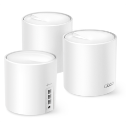 TP-Link Deco X50(3-pack), AX3000 Домашняя Mesh Wi-Fi 6 система, 3 устройства, до 574 Мбит/с на 2,4 ГГц + до 2402 Мбит/с на 5 ГГц, 2 встр. антенны, 3 гиг. порта (WAN/LAN)