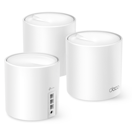 TP-Link Deco X50(3-pack), AX3000 Домашняя Mesh Wi-Fi 6 система, 3 устройства, до 574 Мбит/с на 2,4 ГГц + до 2402 Мбит/с на 5 ГГц, 2 встр. антенны, 3 гиг. порта (WAN/LAN)