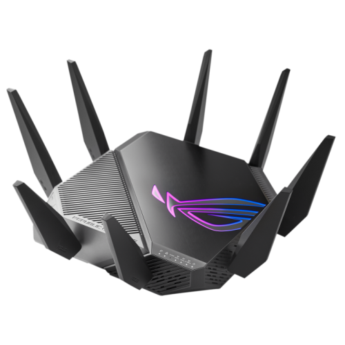 ASUS ROG GT-AXE11000// 802.11 a/b/g/n/ac/ax 1148 + 4804Mbps, 2,4 + 5 gGz, 8 antenna, USB, GBT LAN ; 90IG06E0-MO1R00