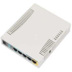 MikroTik RouterBOARD 951Ui-2HnD with 600Mhz CPU, 128MB RAM, 5xLAN, built-in 2.4Ghz 802b/g/n 2x2 two chain wireless with integrated antennas, desktop case, PSU, RouterOS L4