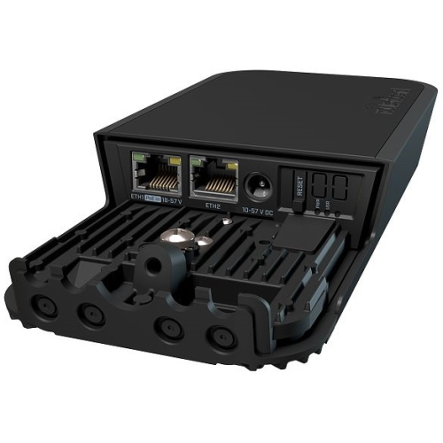 MikroTik wAP ac with 4 cores x 710MHz CPU, 128MB RAM, 2x Gbit LAN, built-in 2.4Ghz 802.11b/g/n Dual Chain wireless, built-in 5GHz 802.11an/ac Dual Chain wireless, RouterOS L4, black outdoor enclosure,