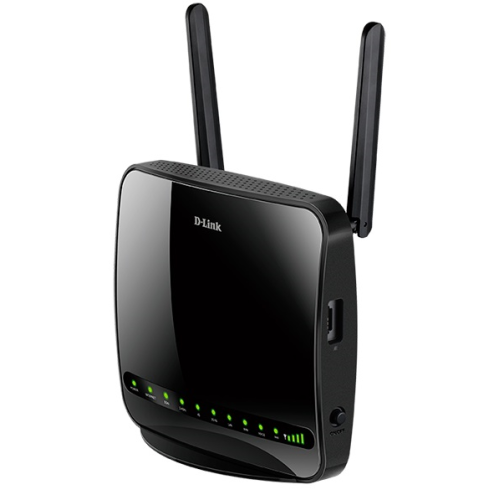 D-Link AC1200 Wi-Fi LTE Router, 1000Base-T WAN, 4x1000Base-T LAN, 2x3dBi detachable LTE antennas, 4x3dBi internal Wi-Fi antennas, SIM slot, FXS port