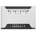 MikroTik Chateau LTE12 kit with 716MHz four core CPU, 256MB RAM, 5 x Gigabit LAN, two wireless interfaces (built-in 2.4Ghz 802.11b/g/n two chain wireless with integrated antennas, built-in 5Ghz 802.11