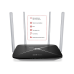 MERCUSYS AC1200 Двухдиапазонный Wi-Fi роутер, до 300 Мбит/с на 2,4 ГГц + до 867 Мбит/с на 5 ГГц,4 фиксированные внешние антенны, 3 порта LAN 10/100 Мбит/с, 1 порт WAN 10/100 Мбит/с