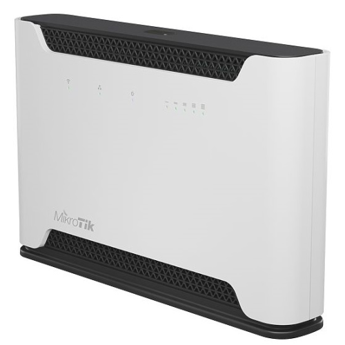 MikroTik Chateau LTE12 kit with 716MHz four core CPU, 256MB RAM, 5 x Gigabit LAN, two wireless interfaces (built-in 2.4Ghz 802.11b/g/n two chain wireless with integrated antennas, built-in 5Ghz 802.11