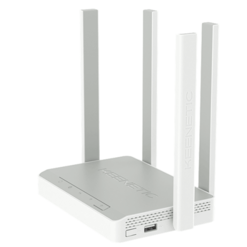 Keenetic Viva (KN-1912), Гигабитный интернет-центр с двухдиапазонным Mesh Wi-Fi AC1300, двухъядерным процессором, 5-портовым Smart-коммутатором и двумя портами USB