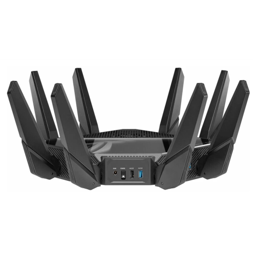 ASUS ROG GT-AXE16000 // 802.11 a/b/g/n/ac/ax 1148 + 4804Mbps, 2,4 + 5 gGz, 8 antenna, USB, GBT LAN ; 90IG06W0-MU2A10