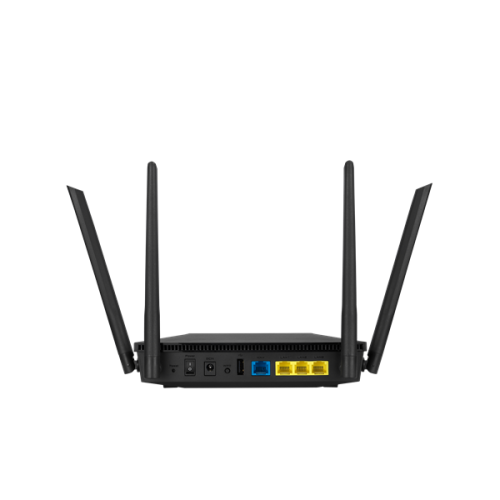 ASUS RT-AX53U// 802.11b/g/n/ac/ax, 574 + 1201 Mbps, 2,4 + 5 gGz, 4 antenna, USB ; 90IG06P0-MO3500