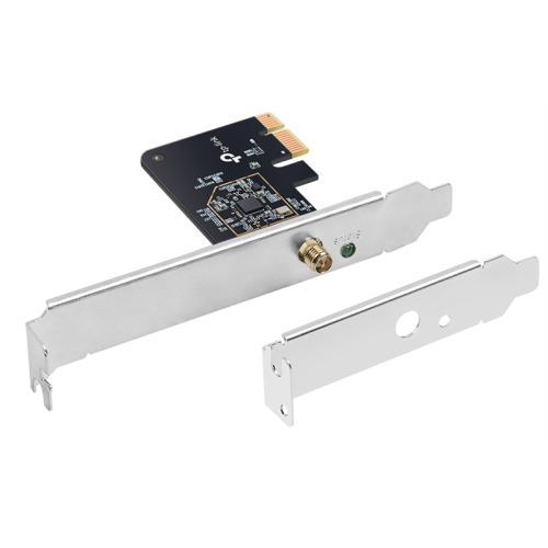 TP-Link Archer T2E, AC600 Двухдиапазонный Wi-Fi адаптер PCI Express, до 200 Мбит/с на 2,4 ГГц + до 433 Мбит/с на 5 ГГц, 1 внешняя антенна с высоким коэффициентом усиления