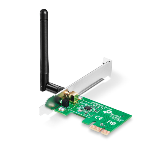 TP-Link TL-WN781ND, N150 Wi-Fi адаптер PCI Express, до 150 Мбит/с на 2,4 ГГц, 1 внешняя антенна с высоким коэффициентом усиления