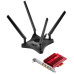 ASUS PCE-AC88 // WI-FI 802.11ac, 1000 + 2167 Mbps, PCI-E Adapter, 4 antenna ; 90IG02H0-BM0000