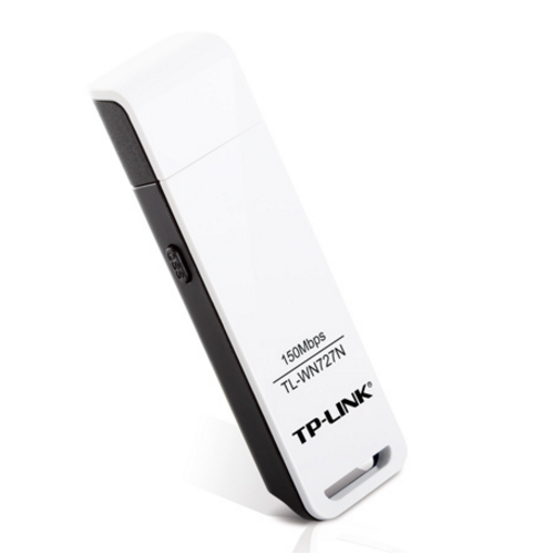 TP-Link TL-WN727N, N150 Wi-Fi USB адаптер, до 150 Мбит/с на 2,4 ГГц, USB 2.0, кнопка WPS