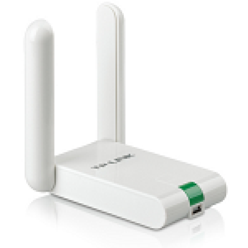 TP-Link TL-WN822N, N300 Wi-Fi USB-адаптер высокого усиления, до 300 Мбит/с на 2,4 ГГц, 2 внешние антенны с высоким коэффициентом усиления, Mini USB 2.0, удлинительный кабель, кнопка WPS