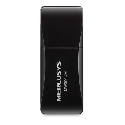 MERCUSYS N300 Мини Wi-Fi USB-адаптер, до 300 Мбит/с на 2,4 ГГц,  2 встроенные антенны, порт USB 2.0
