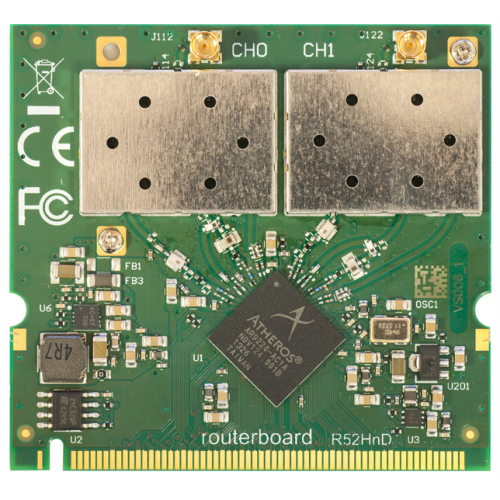 MikroTik 802.11a/b/g/n High Power Dual Band MiniPCI card with MMCX connectors