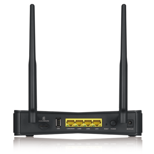 LTE Cat.6 Wi-Fi маршрутизатор Zyxel NebulaFlex Pro LTE3301-PLUS (вставляется сим-карта), 1xLAN/WAN GE, 3x LAN GE, 802.11ac (2,4 и 5 ГГц) до 300+867 Мбит/с, 1xUSB2.0, 2 разъема SMA-F (для внешних LTE а