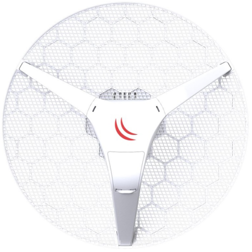 MikroTik LHG 2 with 18dBi 2.4GHz antenna, Dual Chain 802.11bgn wireless, 650MHz CPU, 64MB RAM, 1 x LAN, POE, PSU, pole mount, RouterOS L3