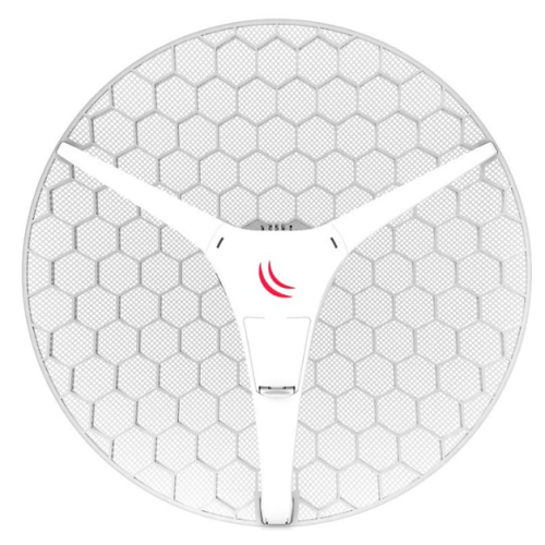 MikroTik LHG XL HP5 with 27dBi 5GHz antenna, Dual Chain High Power 802.11an wireless, 600MHz CPU, 64MB RAM, 1x LAN, POE, PSU, RouterOS L3