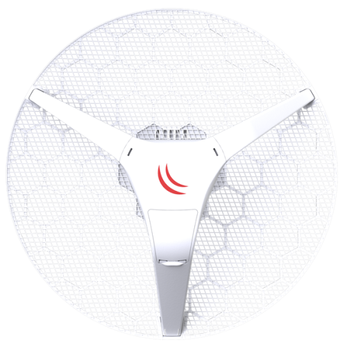 MikroTik LHG 5 Tripack (Three units of LHG 5 with 24.5dBi 5GHz antenna, Dual Chain 802.11an wireless, 600MHz CPU, 64MB RAM, 1x LAN, POE, PSU, RouterOS L3) – all three antennas in single box