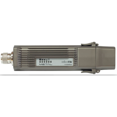 MikroTik Metal 52 ac with Nmale connector, 720MHz CPU, 64MB RAM, 1 x Gigabit LAN, 1 x built-in high power 2.4/5GHz 802.11a/b/g/n/ac wireless, RouterOS L4, metal case, mounting loops, PoE, PSU, Omni an