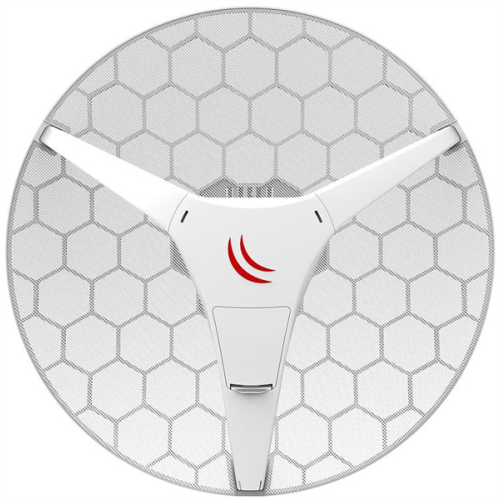 MikroTik Wireless Wire Dish (Pair of preconfigured LHGG-60ad devices for 60Ghz link (60GHz antenna, 802.11ad wireless, four core 716MHz CPU, 256MB RAM, 1x Gigabit LAN, RouterOS L3, POE, PSU) for 1Gbps