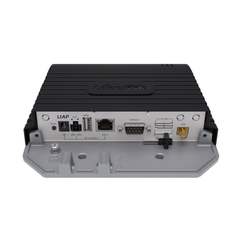 MikroTik LtAP LTE kit with dual core 880MHz CPU, 128MB RAM, 1 x Gigabit LAN, built-in High Power 2.4Ghz 802.11b/g/n Dual Chain wireless with integrated antenna, LTE CAT6 modem for International, Unit