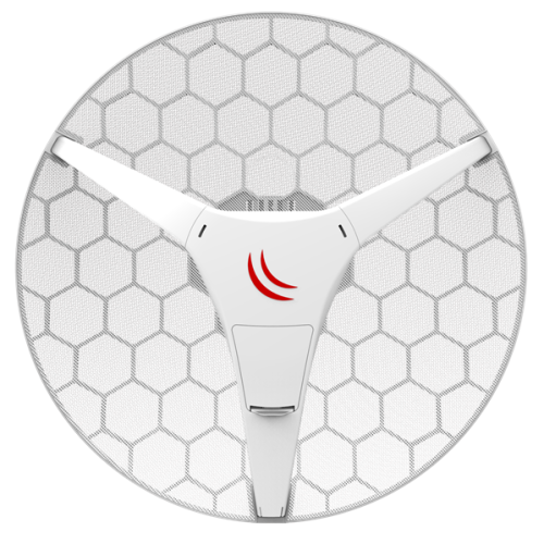 MikroTik LHG 60G (60GHz antenna, 802.11ad wireless, four core 716MHz CPU, 256MB RAM, 1x Gigabit LAN, RouterOS L3, POE, PSU) for use as CPE in Point -to-Multipoint setups for connections up to 800m