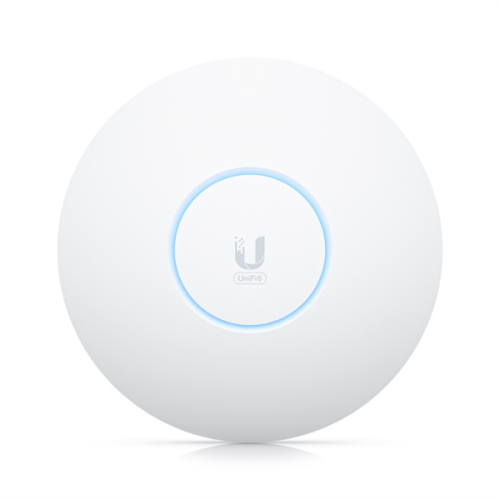 Ubiquiti Access Point U6 Enterprise WiFi 6 support (2.4/5/6 GHz bands), 10.2 Gbps aggregate throughput rate, (1) 2.5GbE RJ45 port (PoE In)Powered with PoE+