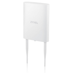 Уличная точка доступа Zyxel NebulaFlex NWA55AXE, 802.11a/b/g/n/ac/ax (2,4 и 5 ГГц), внешние антенны 2x2 (в комплекте), до 575+1200 Мбит/с, 1xLAN GE, защита от 4G/5G, без поддержки Captive portal и WPA