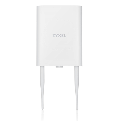 Уличная точка доступа Zyxel NebulaFlex NWA55AXE, 802.11a/b/g/n/ac/ax (2,4 и 5 ГГц), внешние антенны 2x2 (в комплекте), до 575+1200 Мбит/с, 1xLAN GE, защита от 4G/5G, без поддержки Captive portal и WPA