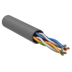 Каб. в. п. U/UTP кат. 5E 4 пары PVC 1м сер. GENERICA