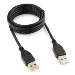Кабель USB2.0 Cablexpert CCP-USB2-AMAM-6, AM/AM, двойной экран, медь, Pro, 1.8м, черный, пакет