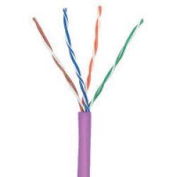Кабель TWT UTP, 4 пары, Кат.5e, нг(А)-LS, IEC 60332-3, 305 метров, фиолетовый